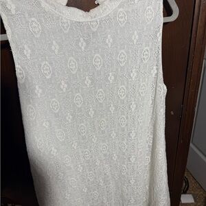 Mittoshop White Lace Detail Top